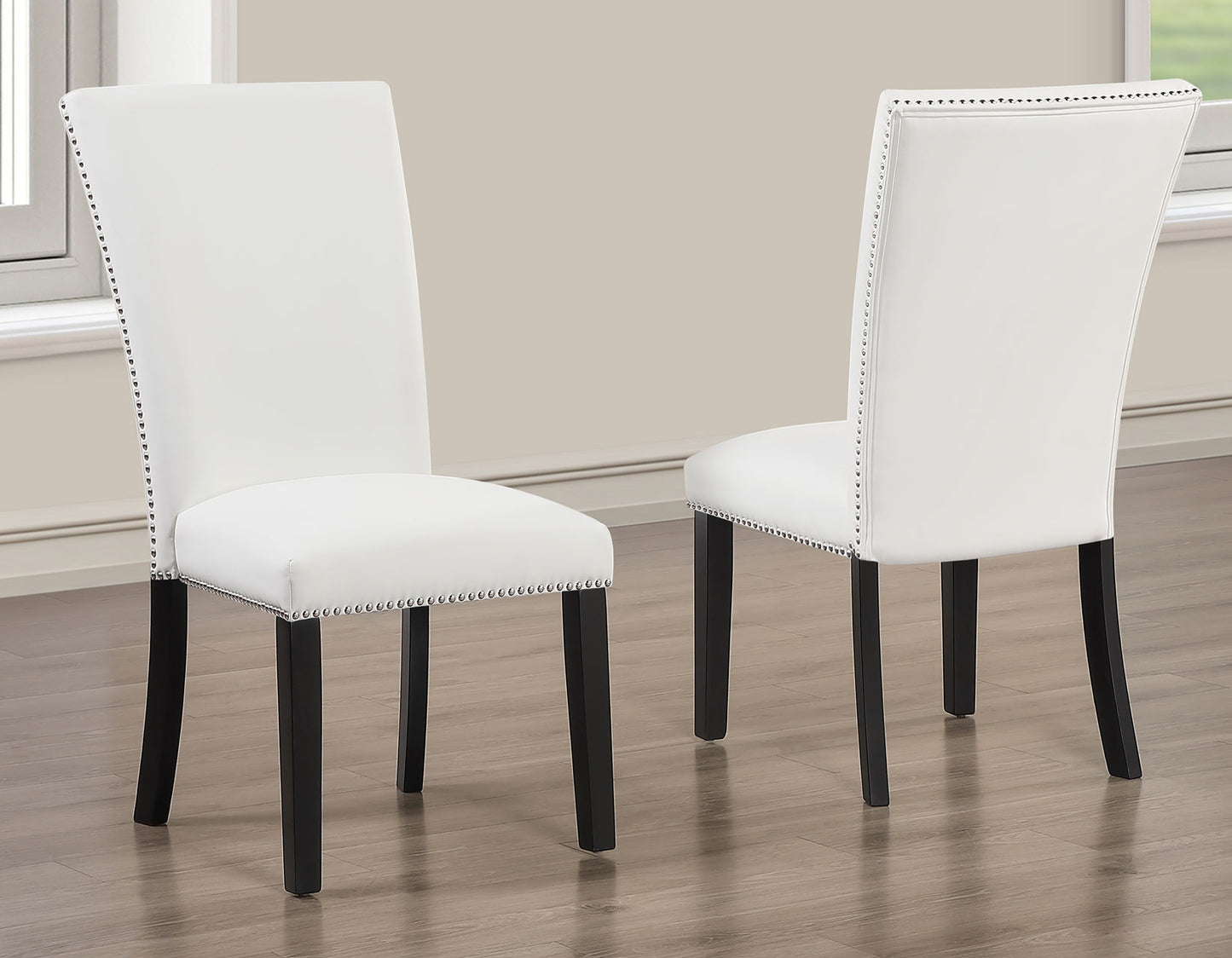 Artemis Side Chair, White Vegan Leather Cover