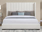 Pearson Queen Bed, Cream Velvet