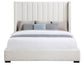 Pearson Queen Bed, Cream Velvet