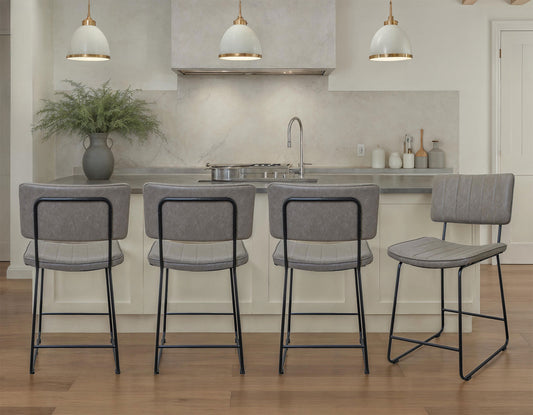 Tribeca 24″ Commercial Grade Counter Stool, Gray