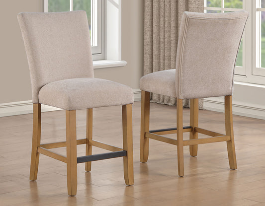 Artemis 24″ Counter Stool, Beige Chenille
