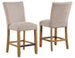 Artemis 24″ Counter Stool, Beige Chenille