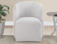 Annie Barrel Chair w/Casters, Eggshell