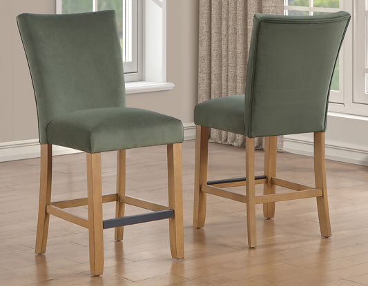 Artemis 24″ Counter Stool, Green Velvet