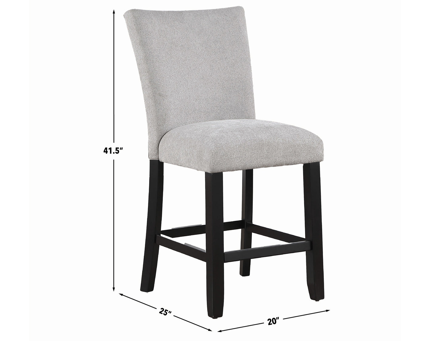 Artemis 24″ Counter Stool, Gray Chenille