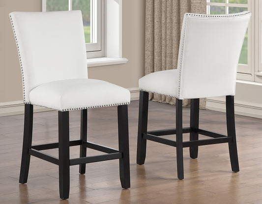 Artemis 24″ Counter Stool, White Vegan Leather