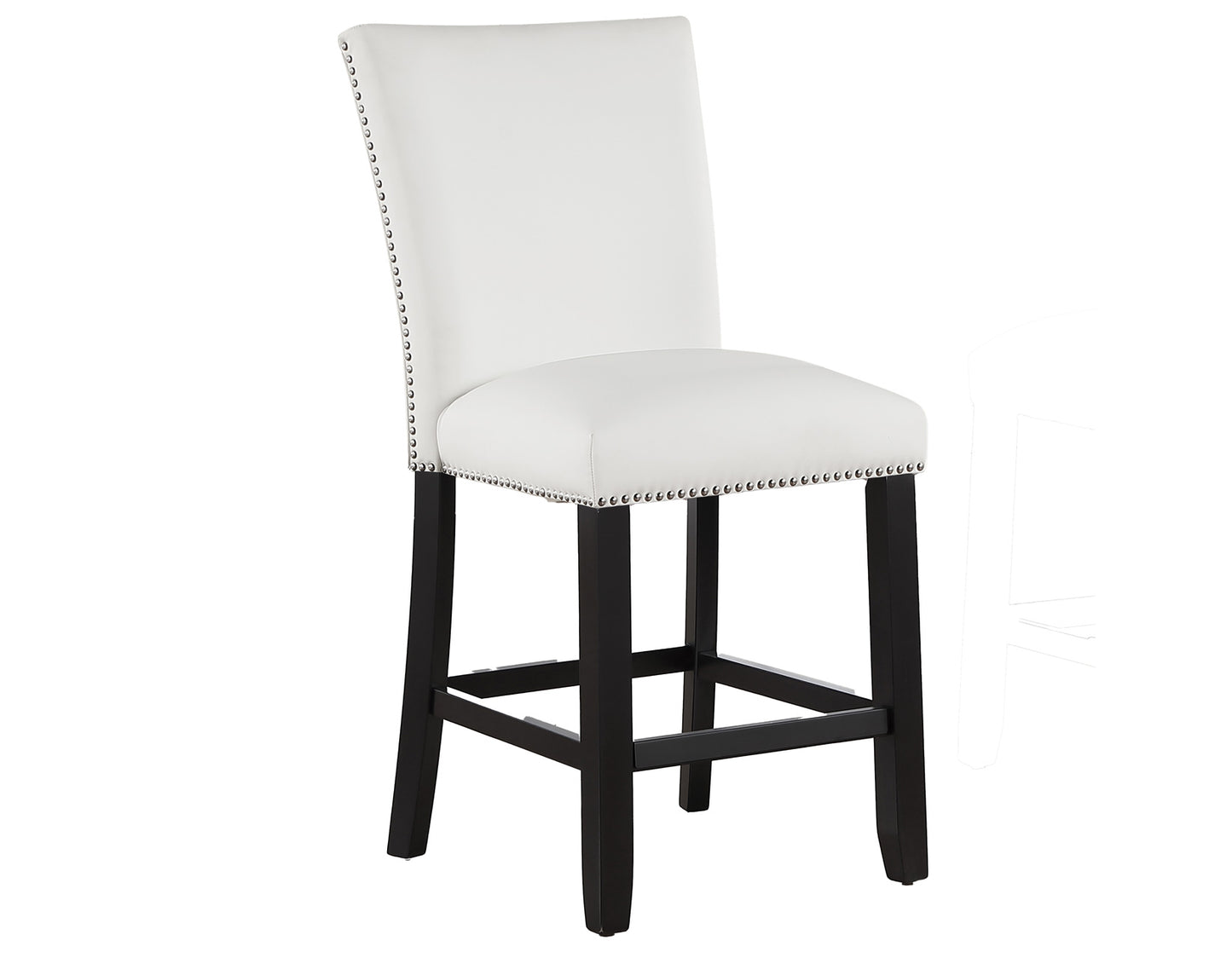 Artemis 24″ Counter Stool, White Vegan Leather