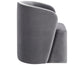 Annie Gray Velvet Barrel Chair w/Casters