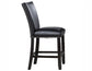 Artemis 24″ Counter Stool, Black Vegan Leather