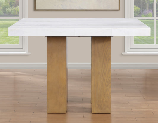 Artemis White Marble Counter Table, Sand Finish