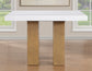 Artemis White Marble Counter Table, Sand Finish