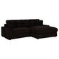 Blaine Upholstered Reversible Chaise Sectional Sofa Chocolate