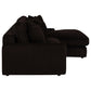 Blaine Upholstered Reversible Chaise Sectional Sofa Chocolate