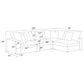 Serene 4-piece Upholstered Modular Sectional Sofa Charcoal