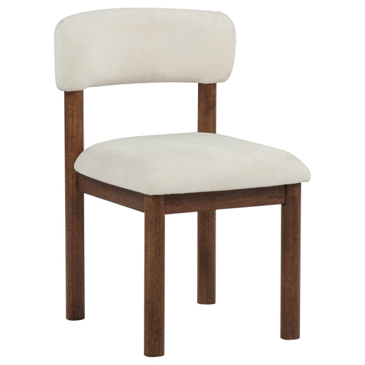 Faulkner Upholstered Dining Side Chair Cream (Set of 2)