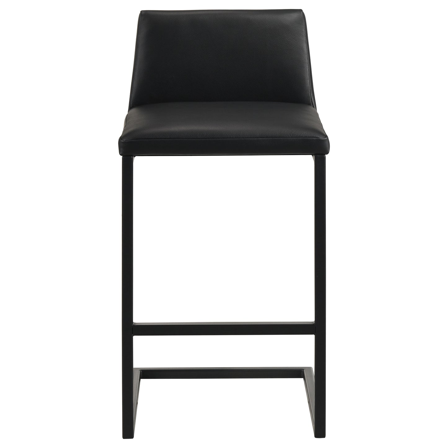 Vardon Genuine Leather Bar Stool Black (Set of 2)