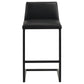 Vardon Genuine Leather Bar Stool Black (Set of 2)