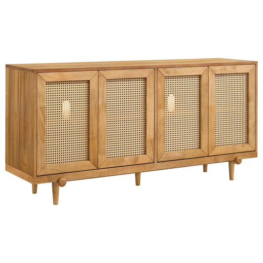 Fabra 4-door Dining Sideboard Storage Console Honey