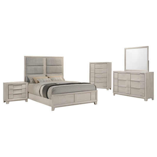 Farre 5-piece Eastern King Bedroom Set Washed Grey