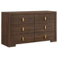 Etienne 5-piece Full Bedroom Set Walnut