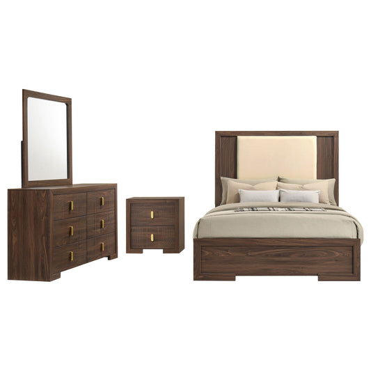 Etienne 4-piece Eastern King Bedroom Set Walnut