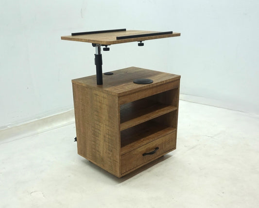 Lerma 1-drawer Adjustable Tray Top Nightstand with Speaker Mango