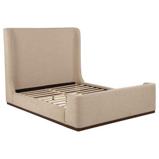 Nala Queen Fabric Upholstered Platform Bed Tan