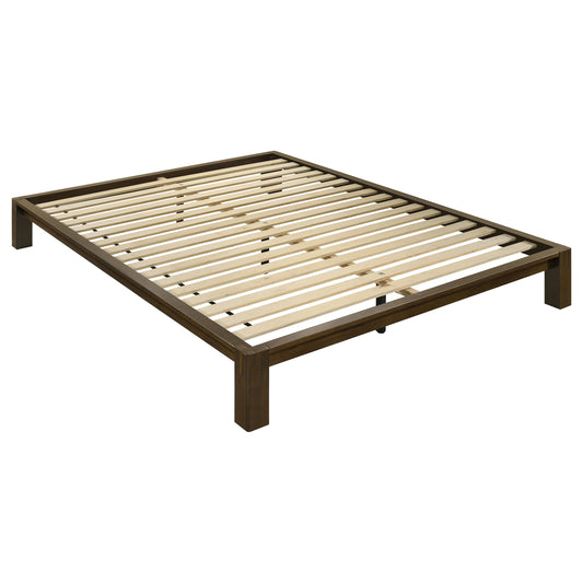 Gislen Full Easy Assembly Wood Platform Bed Walnut