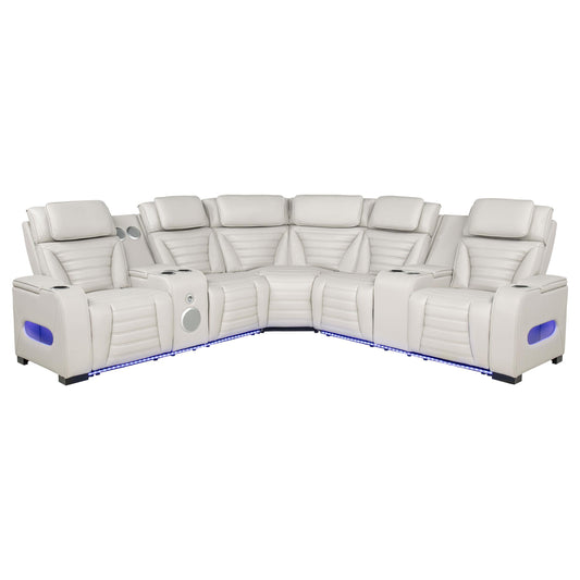 HP0426 Power2 Reclining Sectional 3 Pc Set Beige