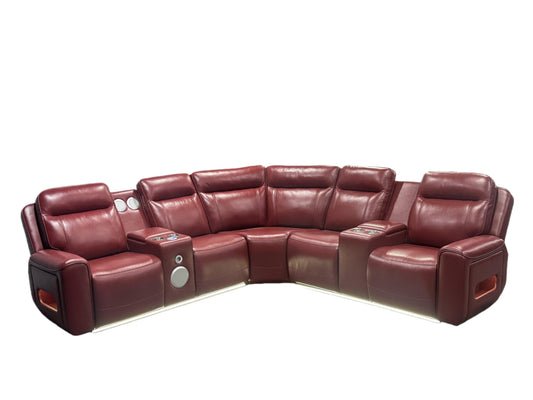 HP0426 Power 2 Reclining Sectional Red