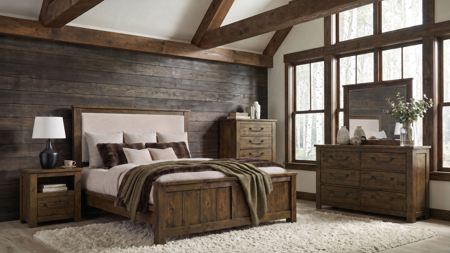 Doherty Rectangular Dresser Mirror Rustic Brown