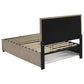 Reeves Upholstered Twin Lift-Top Storage Platform Bed Tan