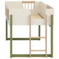 Evren Twin Storage Loft Bed 4-piece Set with Chest and Bookcases Tri-Tone