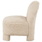 Lacombe Faux Fur Accent Chair Latte