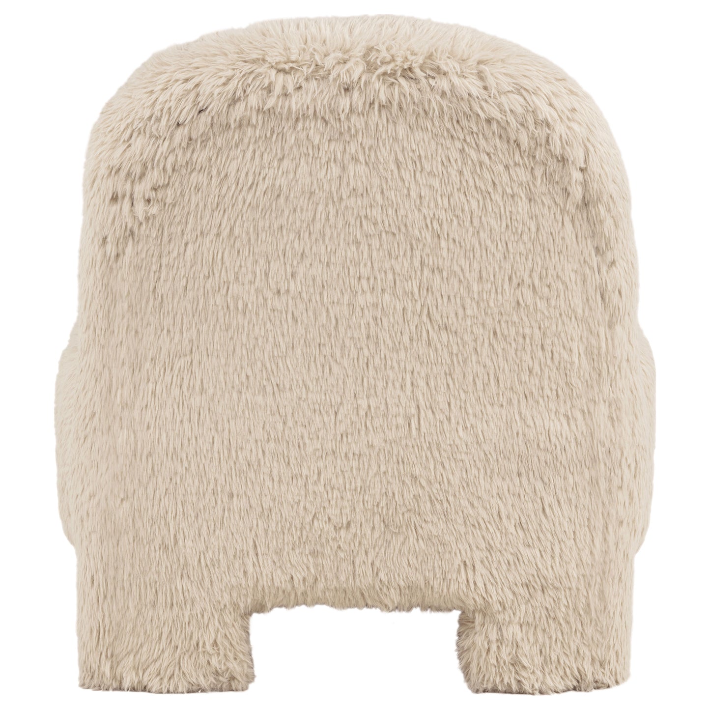 Lacombe Faux Fur Accent Chair Latte