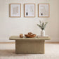 Fraser Transitional Rectangular Pedestal Coffee Table in Greige