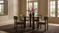 Faulkner 5-piece 48-inch Round Dining Set Moss Green