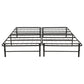 Kramer Eastern King Folding Metal Platform Bed Frame Black