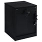 Fabre 1-drawer Extendable Top Nightstand Bedside Table Black Ash