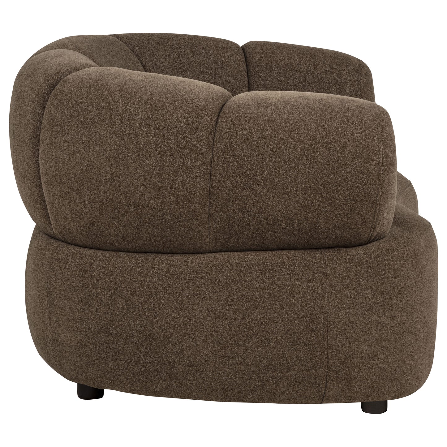 Casarin Fabric Channel-Back Accent Chair Brown