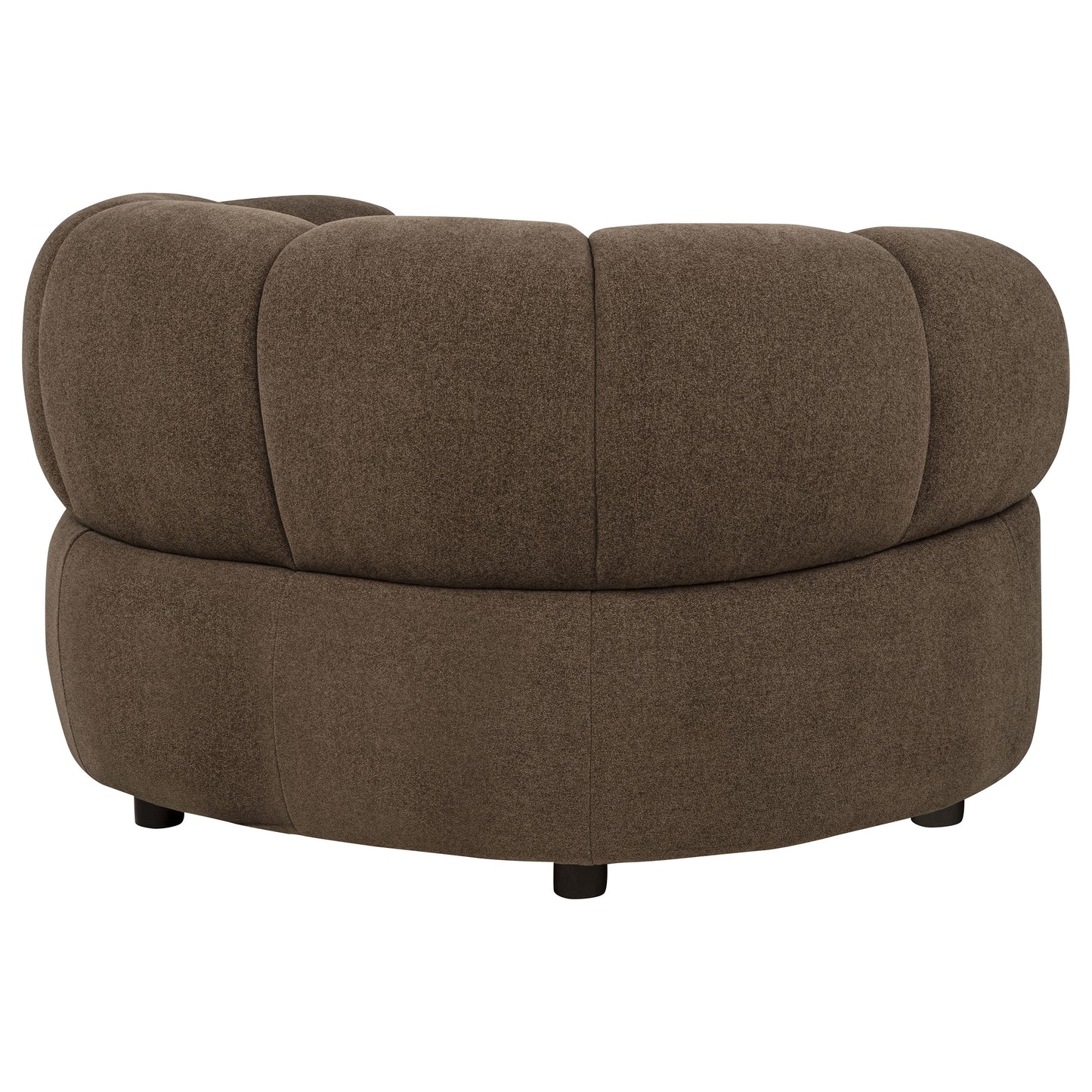 Casarin Fabric Channel-Back Accent Chair Brown