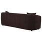 Delroy 3-Seat Stationary Sofa Aubergine Polyester Upholstery