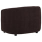 Delroy Stationary Accent Chair Aubergine Polyester Upholstery