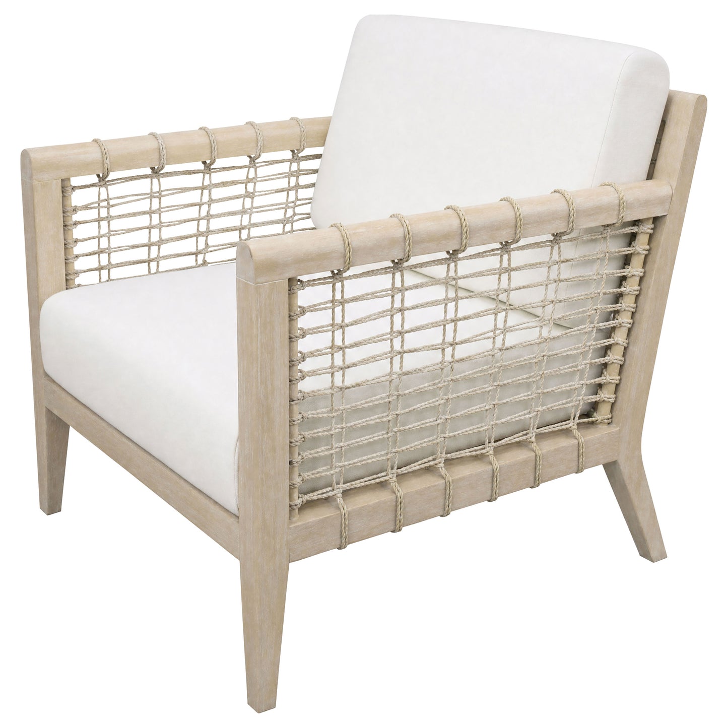 Cantu Seagrass Accent Chair White and Weathered Natural