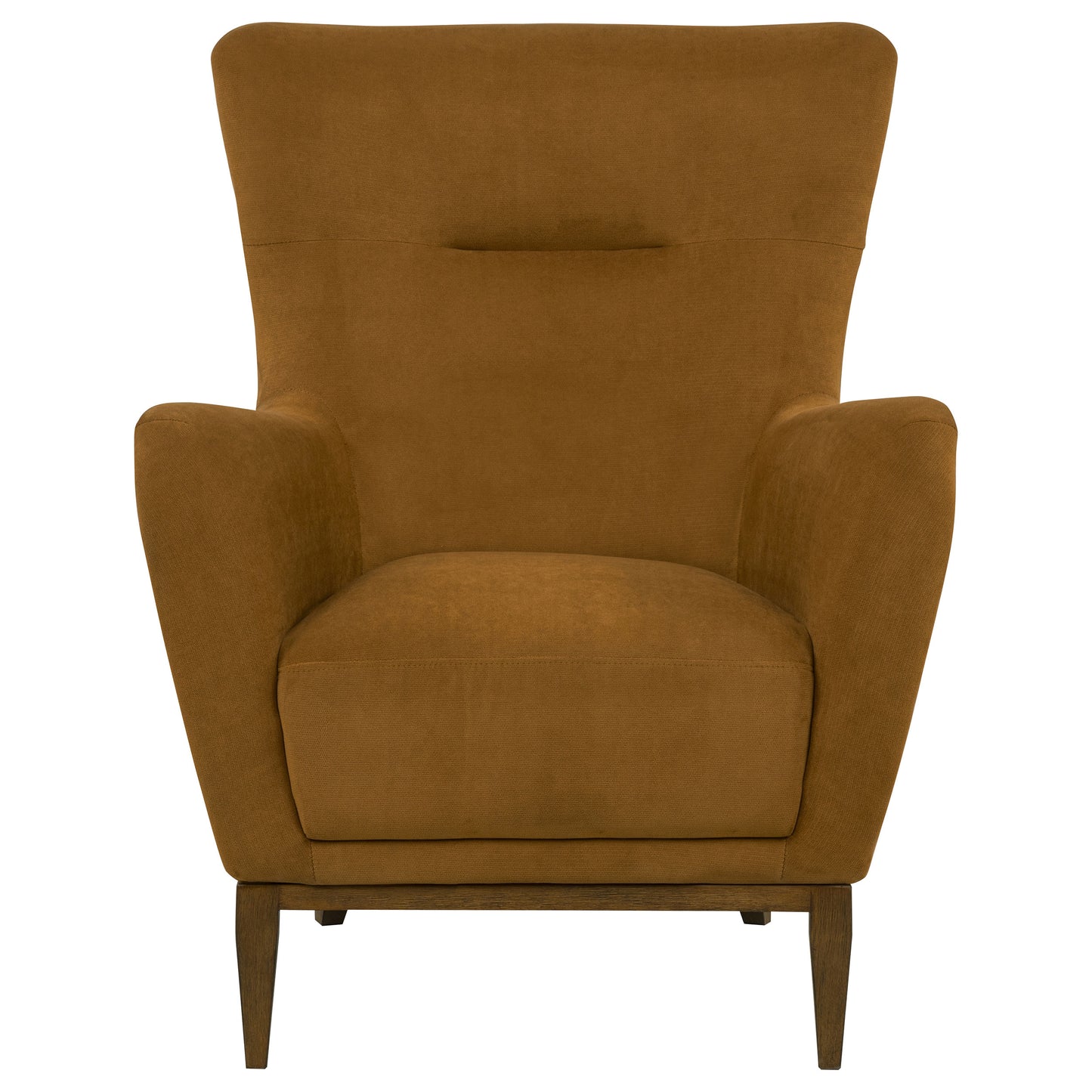 Catala Upholstered High Back Accent Chair Rust and Coffee