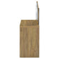 Irwin Vanity Table with LED Mirror and Storage Rustic Oak
