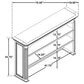 Cresswell 2-tier Touch Light Hutch Display Cabinet Weathered Taupe