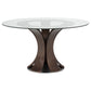 Naser 5-piece 48-inch Round Dining Table Set Grey and Dark Walnut