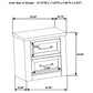 Nevado Farmhouse 2-Drawer Nightstand Grey and Weathered Taupe