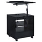 Lerma 1-drawer Adjustable Tray Top Nightstand with Speaker Black Ash